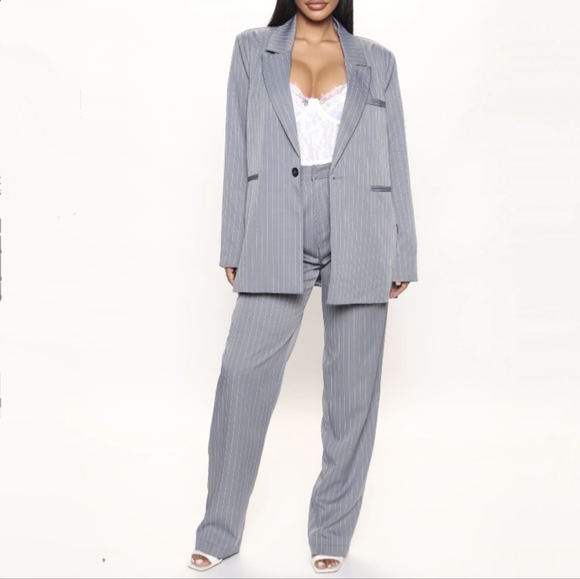 Fashion Nova Pants - Pinstripe Pantsuit